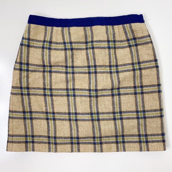 Boden Plaid Tweed Wool Skirt British Tweed by Moon - Picture 1 of 9